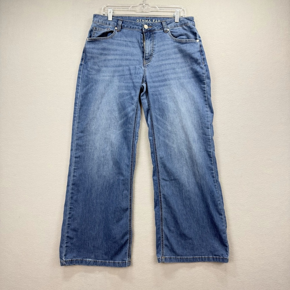 Gemma Rae Jeans Womens 11/30 (Fits 34x30*) Blue Denim Pants Stretch Straight Leg